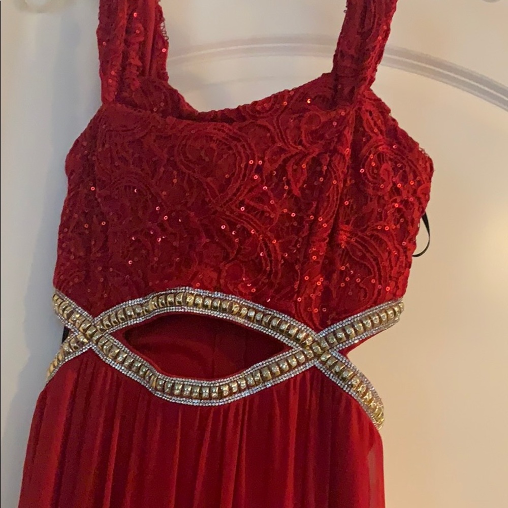 Red formal dress! Worn once! - Picture 2 of 7